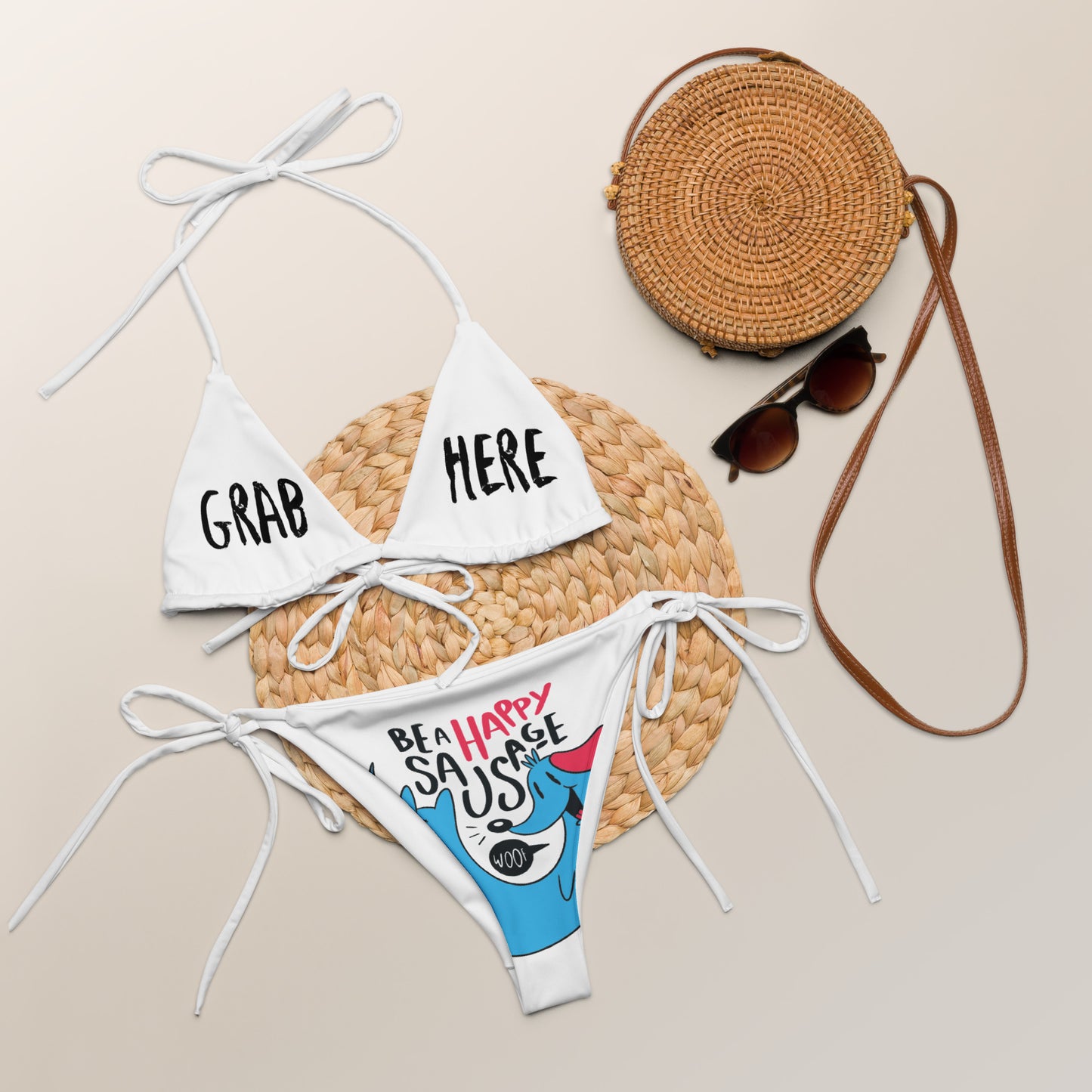 Michest "Grab That" Print Recycled String Bikini