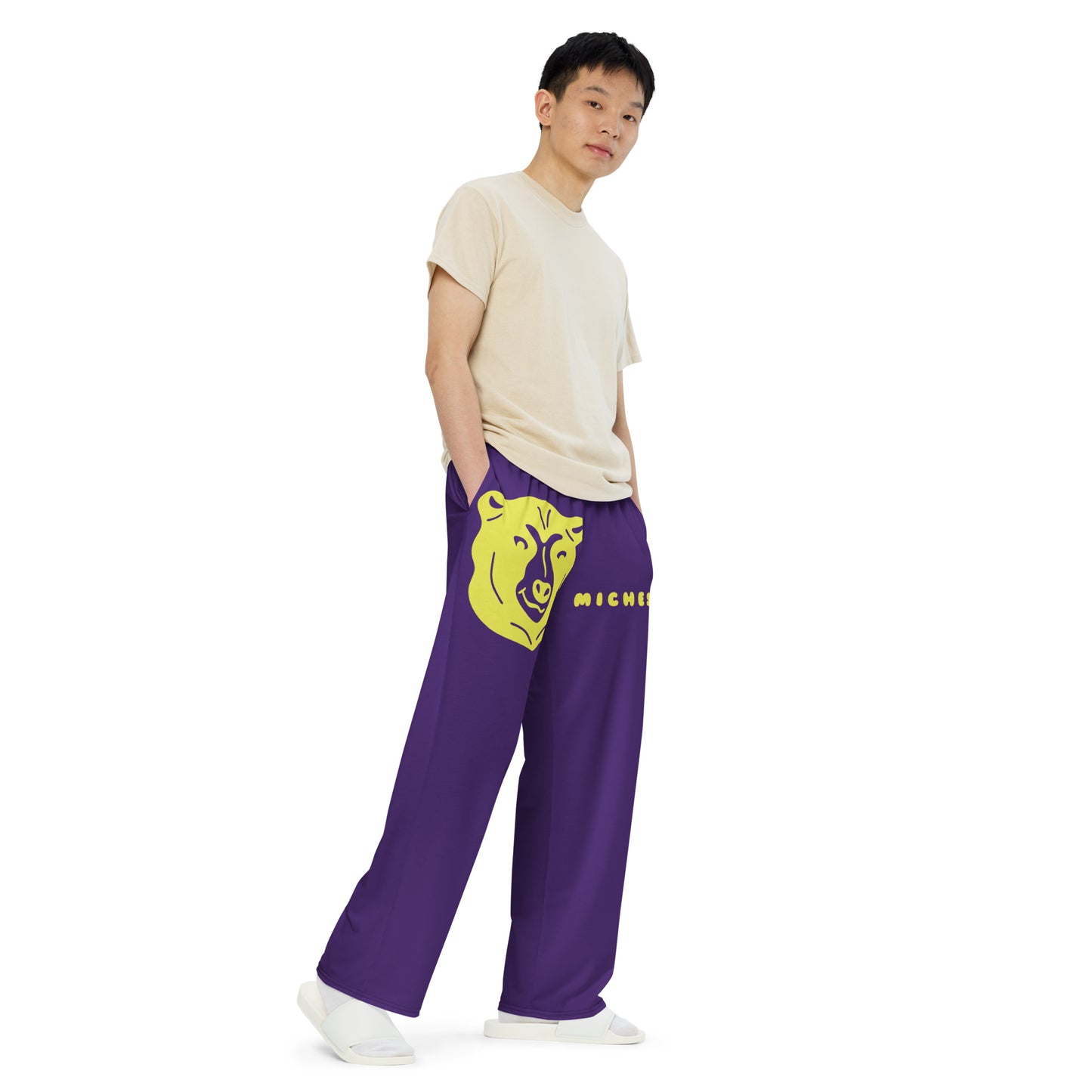 Bear Head Men's Wide-leg Pants