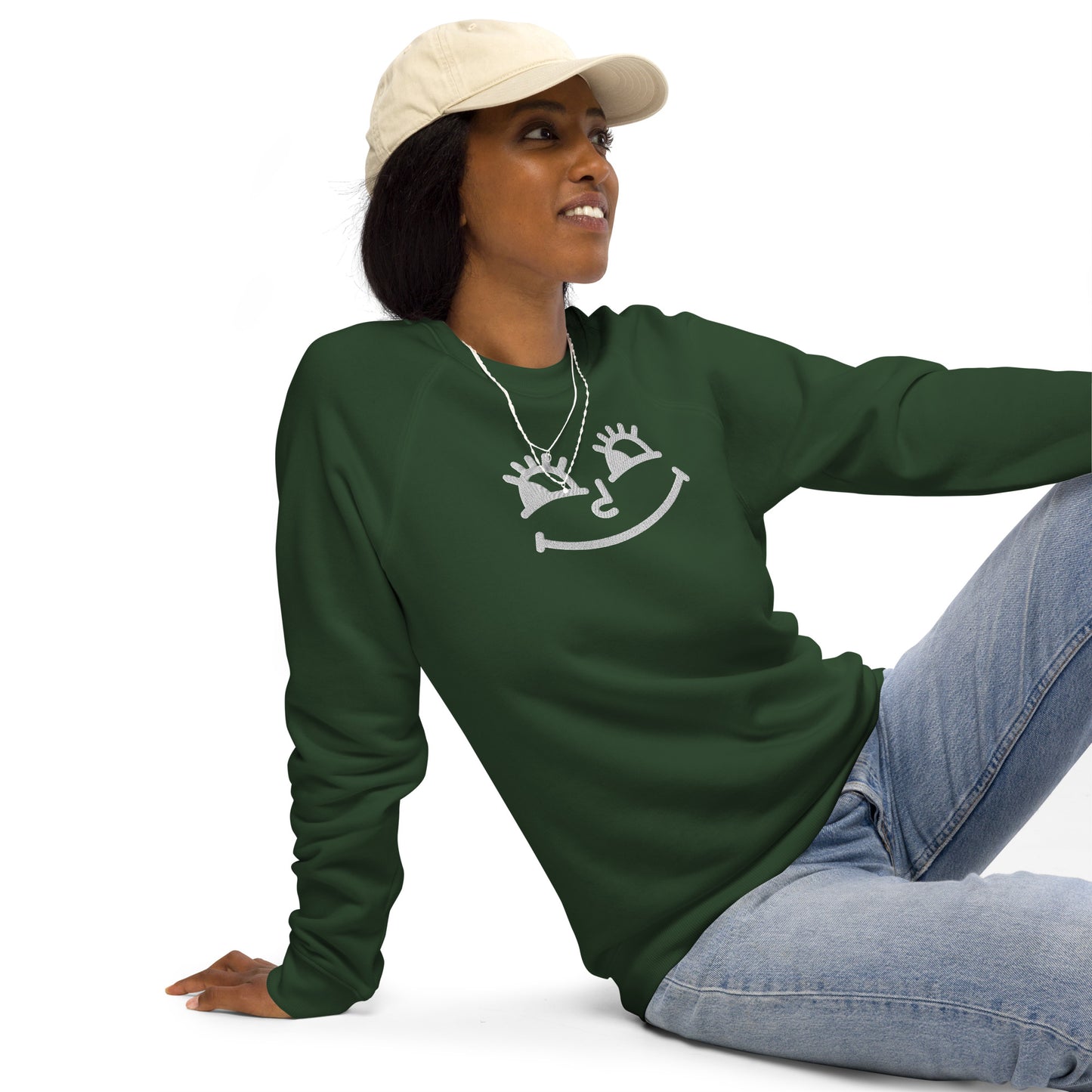 Bombastic Side Eye Unisex Raglan Sweatshirt